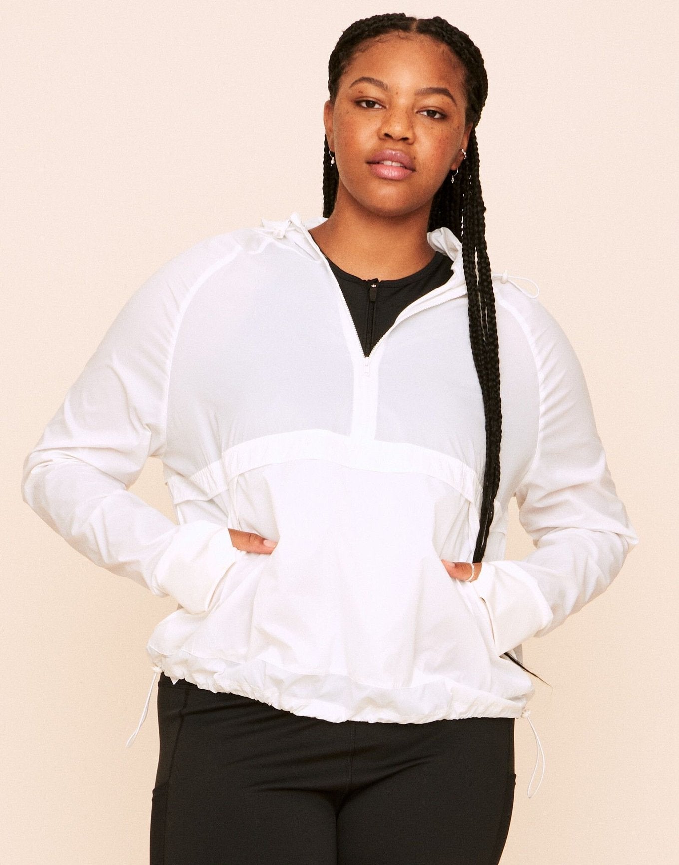 White quarter 2024 zip windbreaker