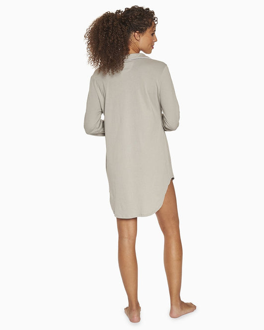 YesAnd Organic Sleep Dress Sleep Dress in color High-rise and shape shirt