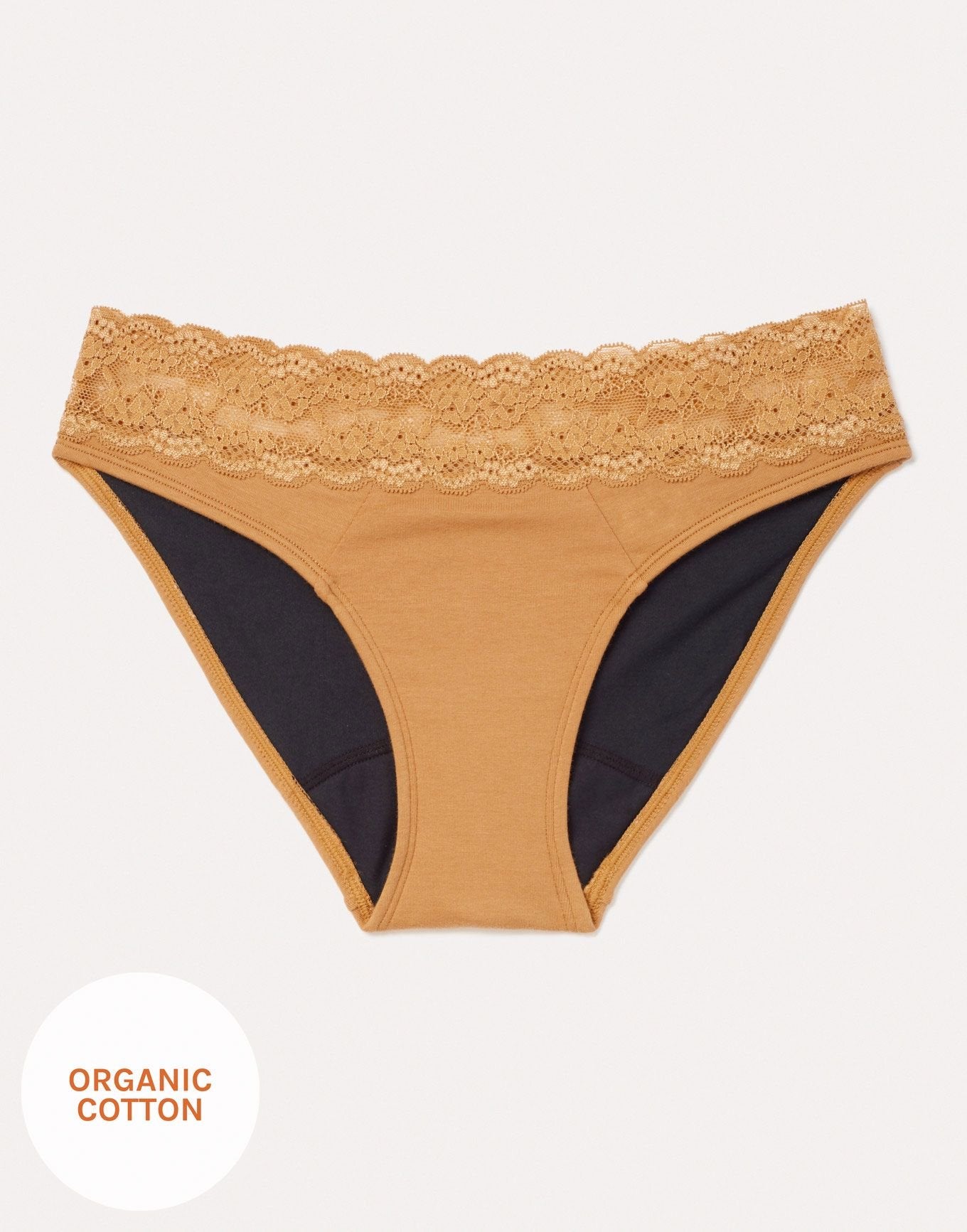 Joyja Alice period-proof panty in color Sand Dry and shape bikini