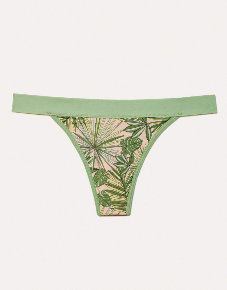 Joyja Leah period-proof panty in color Breezy Palms  and shape thong