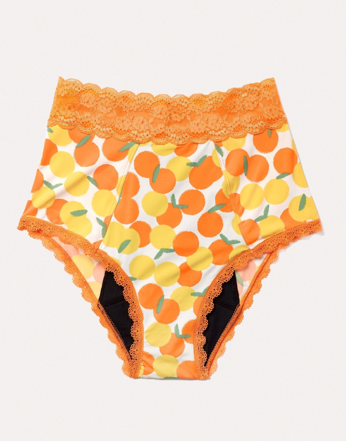Joyja Amelia period-proof panty in color Zest of Life and shape high waisted