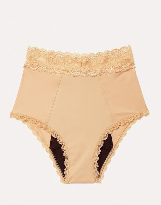 Joyja Amelia period-proof panty in color Lucky Fortune Cookie and shape high waisted