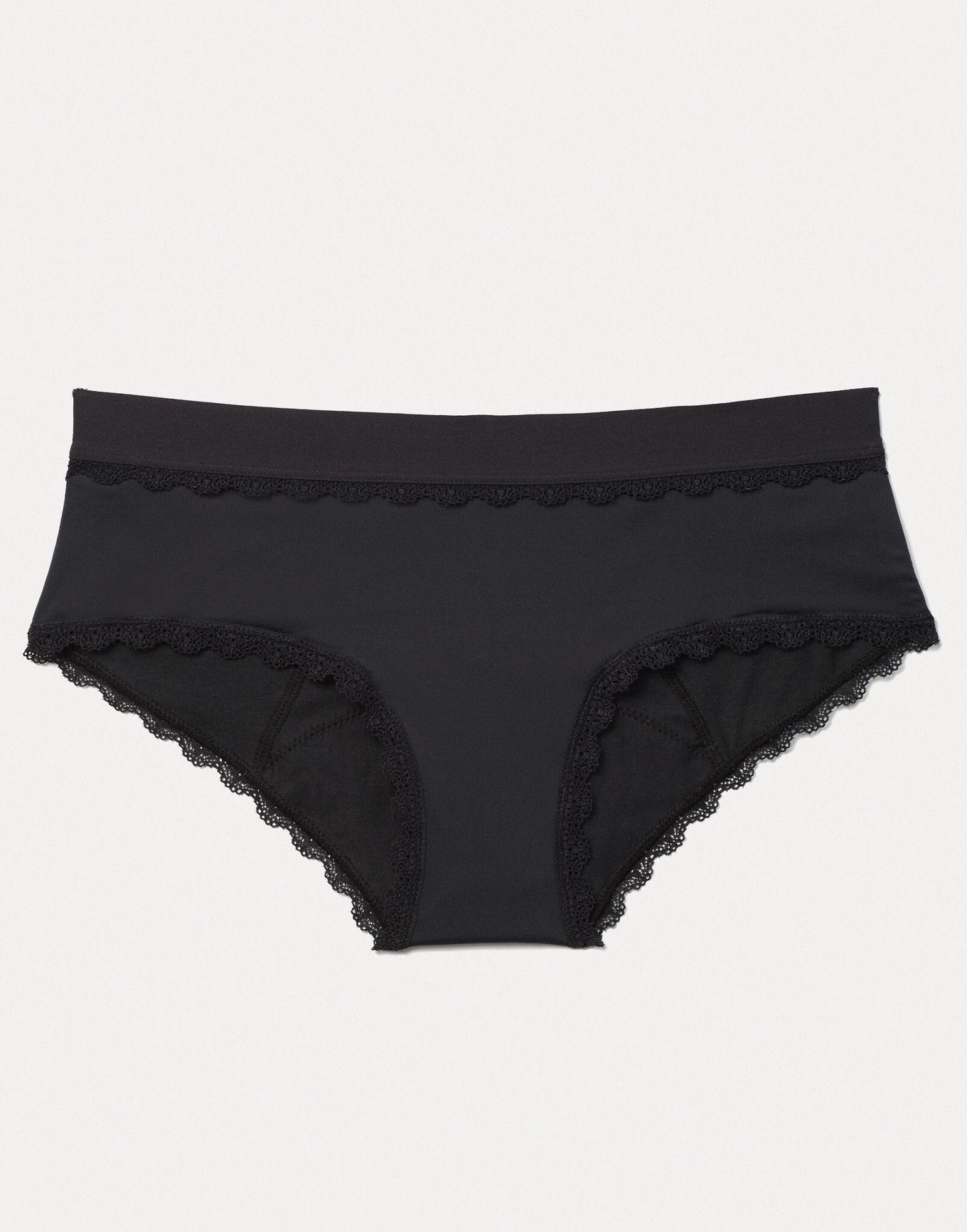 Joyja Olivia period-proof panty in color Jet Black and shape hipster