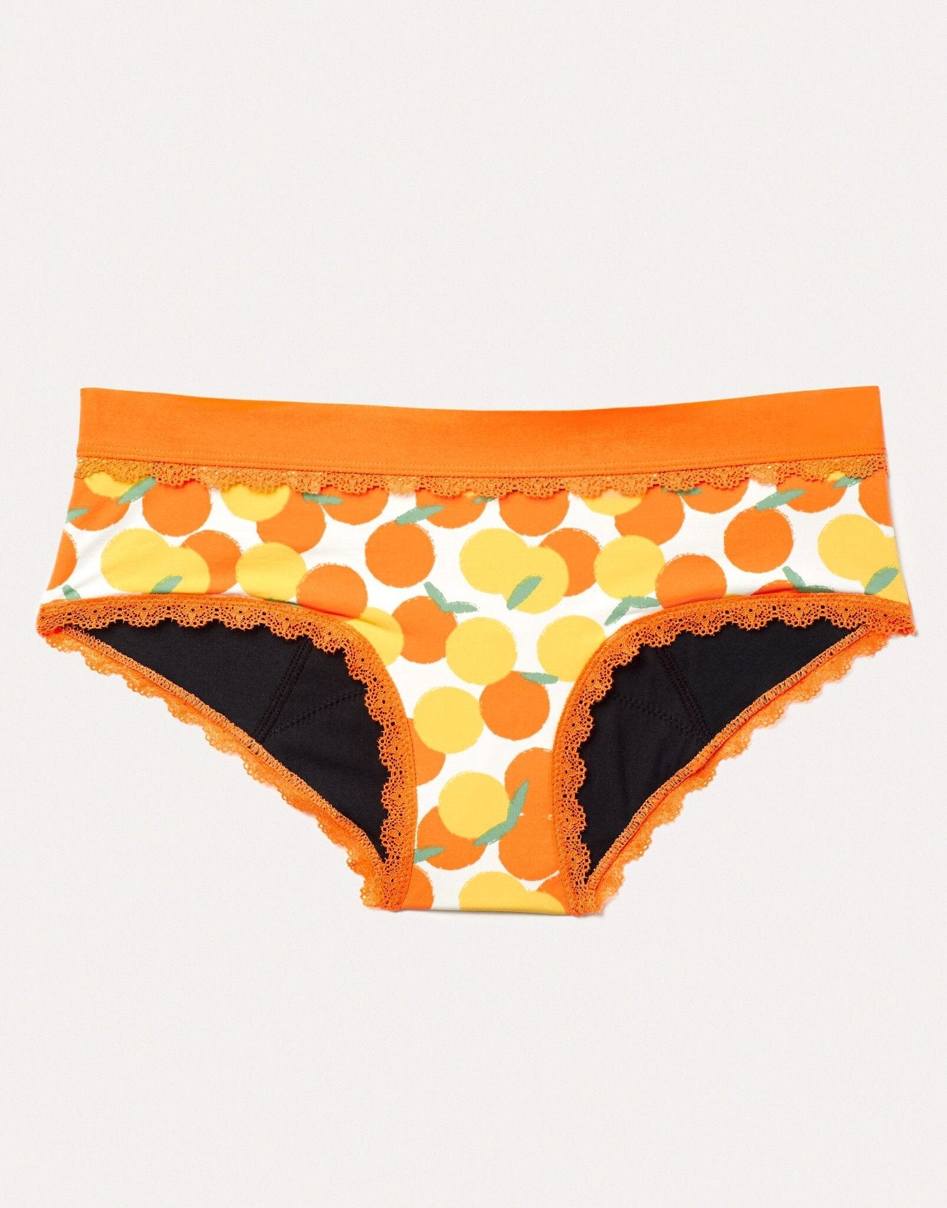 Joyja Olivia period-proof panty in color Zest of Life and shape hipster