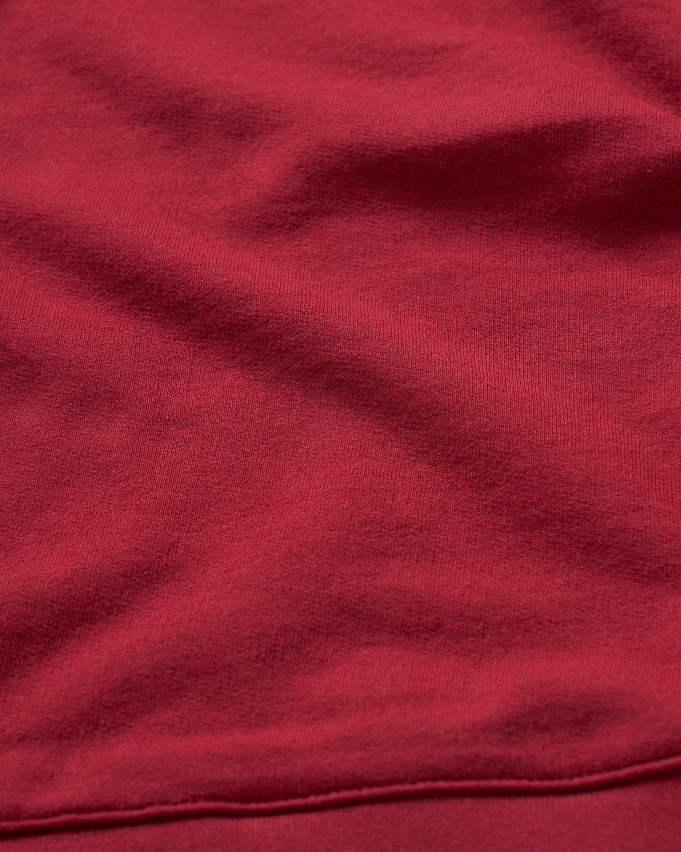 ReApparel Garbage Crew Neck . in color Garnet and shape long sleeve