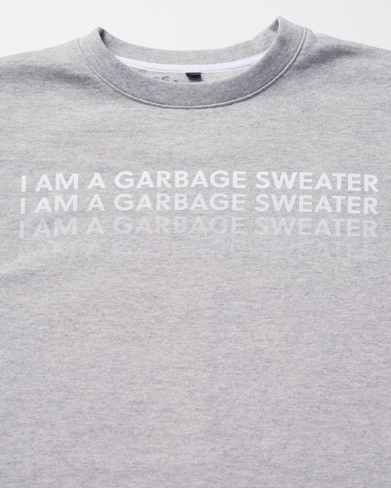 ReApparel Garbage Crew Neck . in color Medium Heather Grey and shape long sleeve