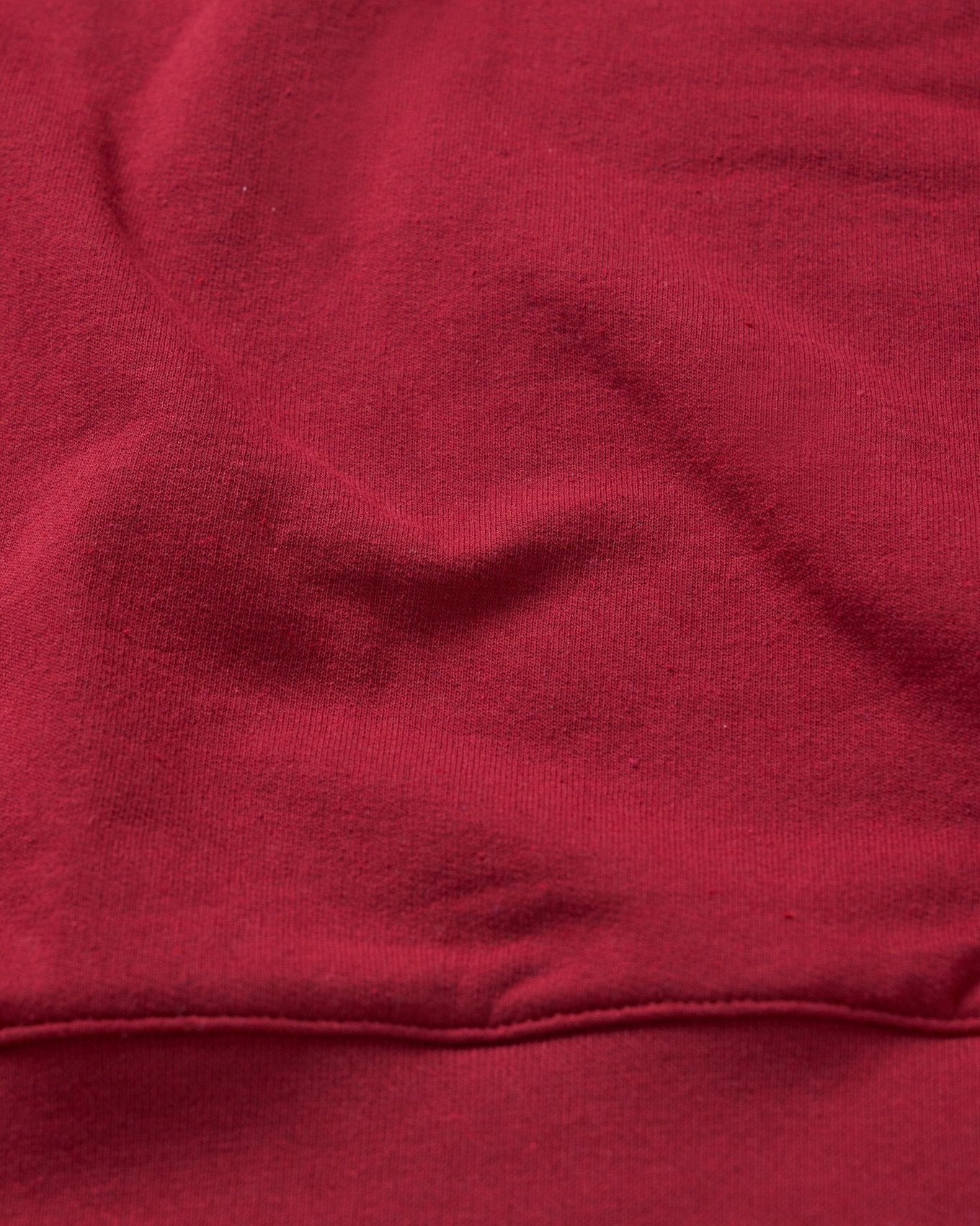 ReApparel Save Crew Neck . in color Garnet and shape long sleeve