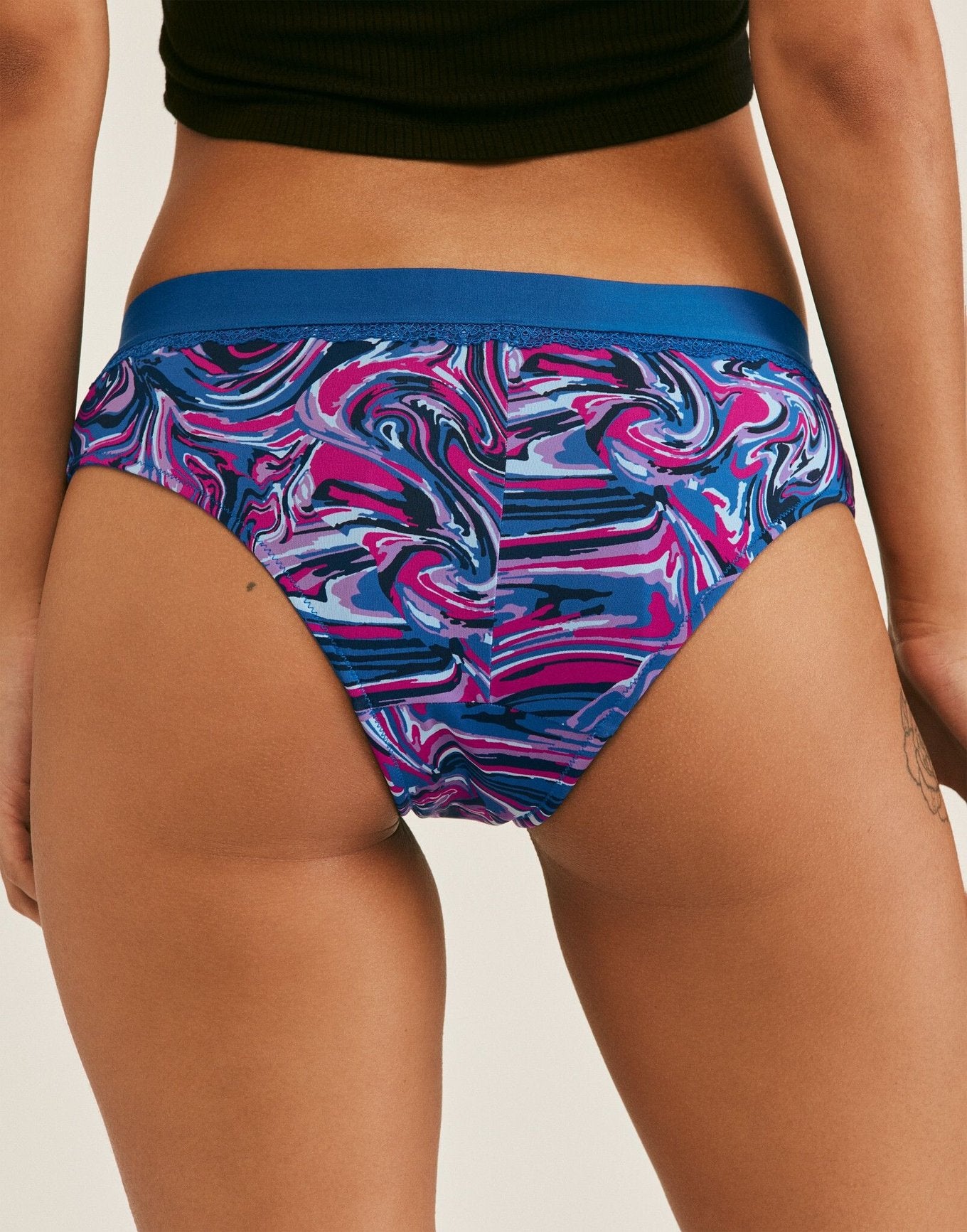 Joyja Cindy period-proof panty in color Marbled C01 and shape cheeky