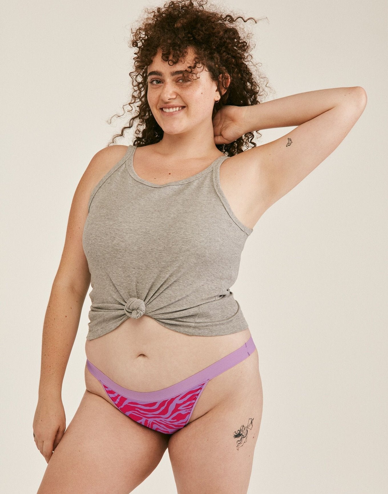 Joyja Leah period-proof panty in color Secret Safari C02 and shape thong