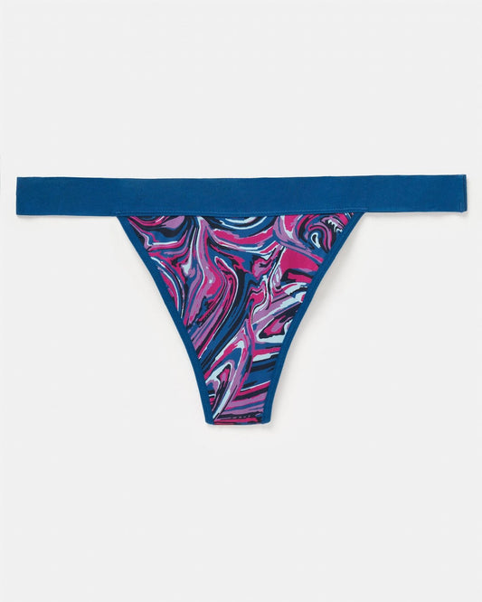 Joyja Leah period-proof panty in color Marbled C01 and shape thong