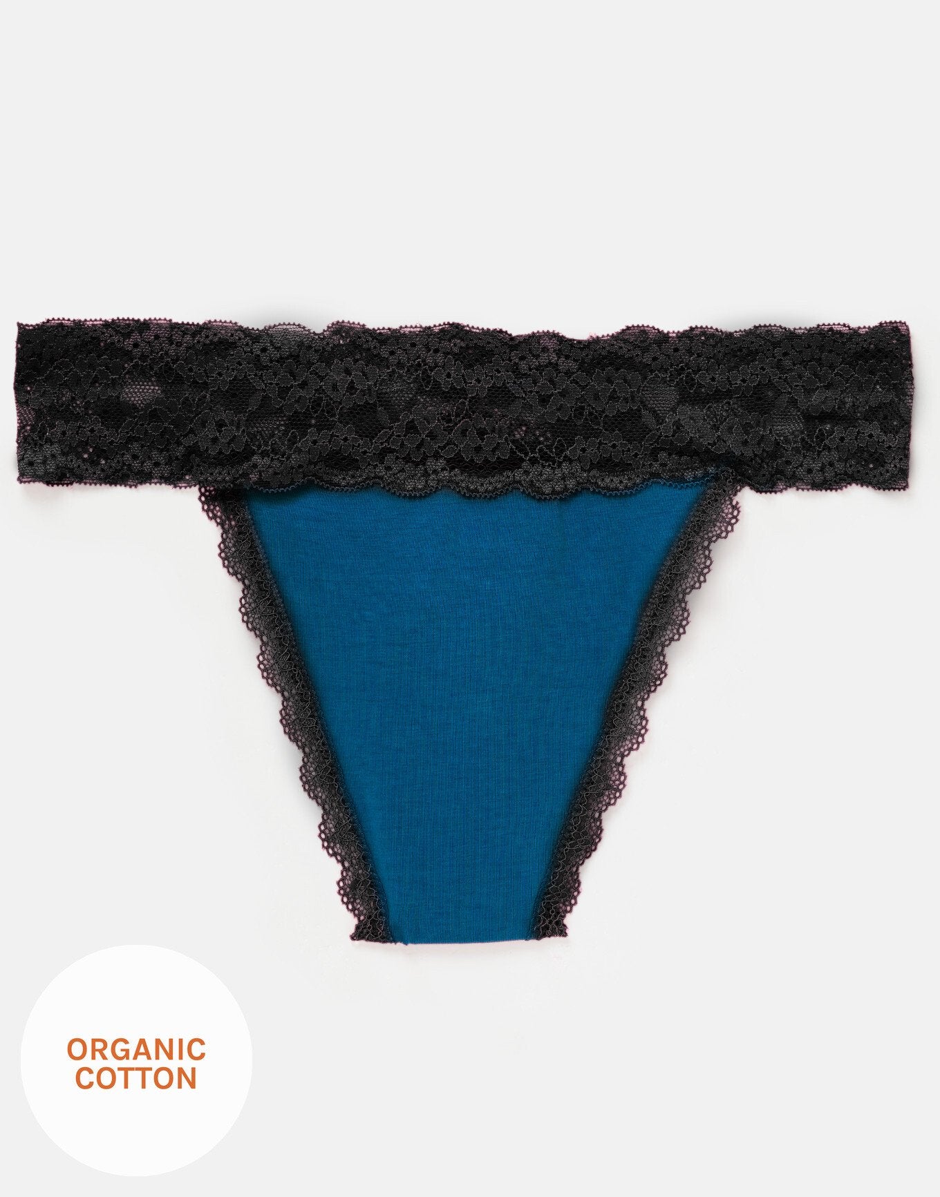 Joyja Lily period-proof panty in color Classic Blue and shape thong