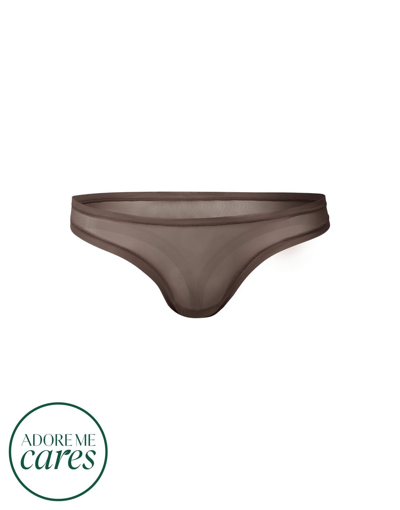 nueskin Bonnie Mesh Low-Rise Thong in color Bracken and shape thong