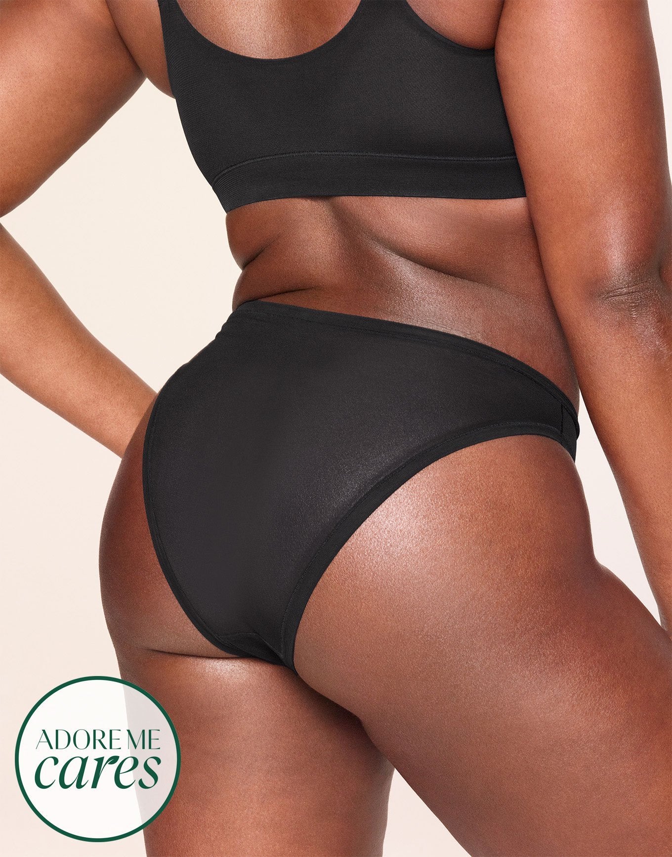 nueskin Zoe Mesh Mid-Rise Cheeky Brief in color Jet Black and shape midi brief