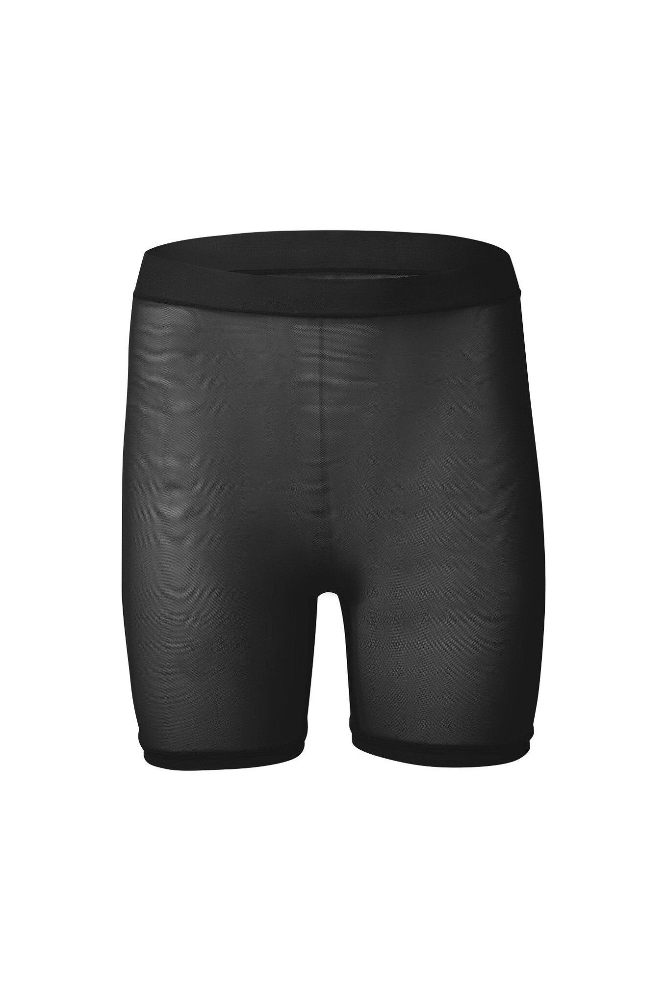 nueskin Dina Mesh High-Rise Shortie in color Jet Black and shape shortie
