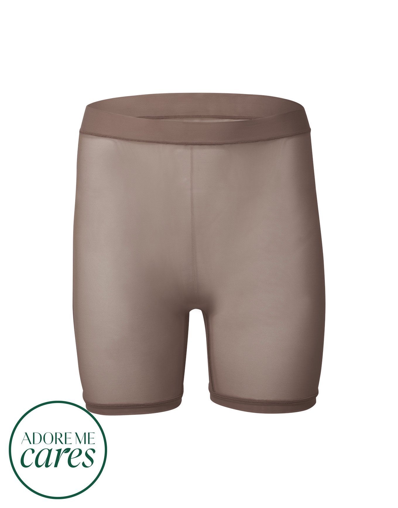 nueskin Dina Mesh High-Rise Shortie in color Deep Taupe and shape shortie