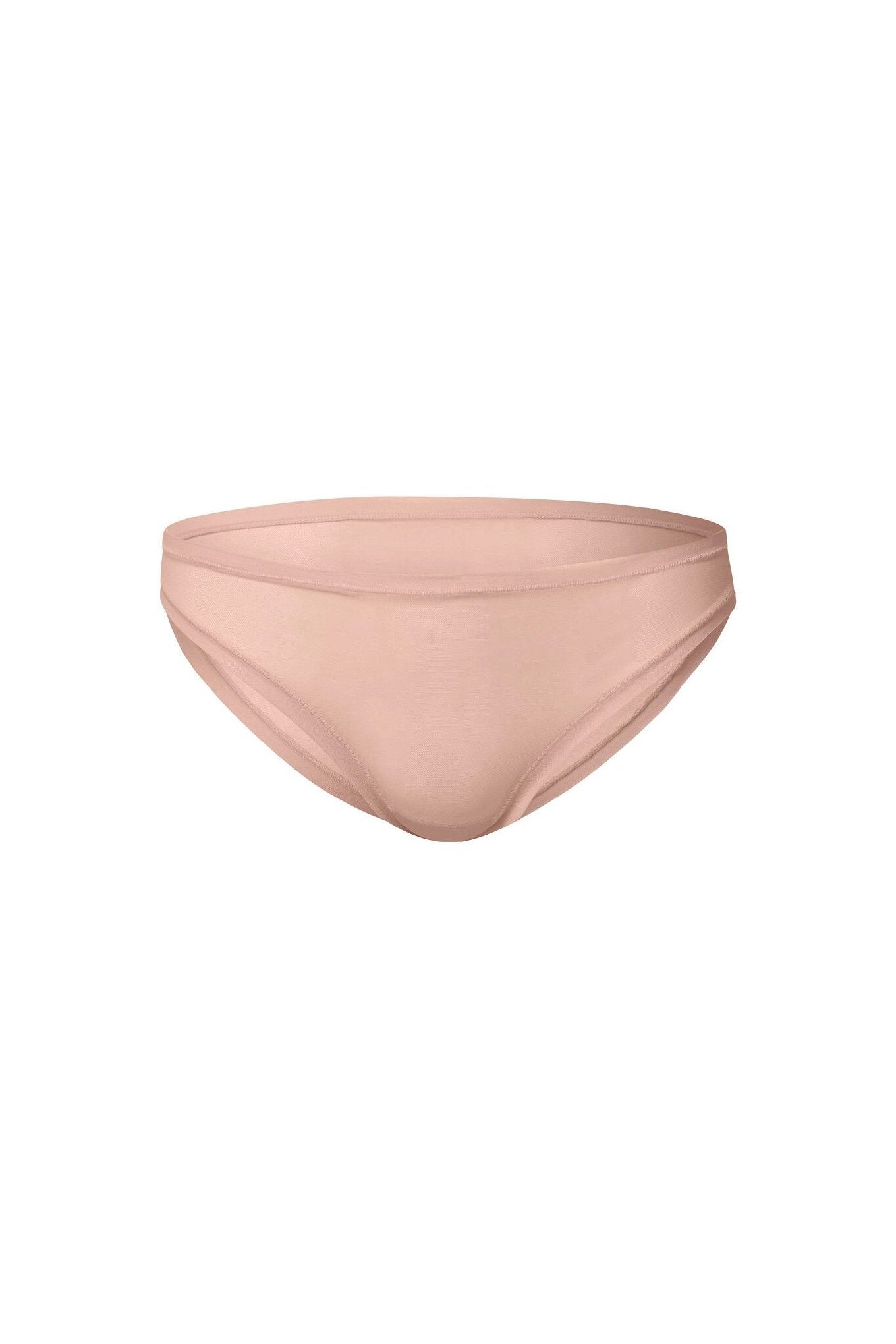 nueskin Zoe Mesh Mid-Rise Cheeky Brief in color Rose Cloud and shape midi brief