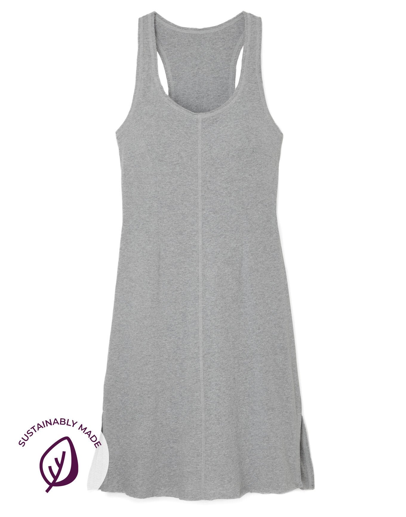 Adore Me Alexa Knit Slip in color Light Heather Gray and shape slip