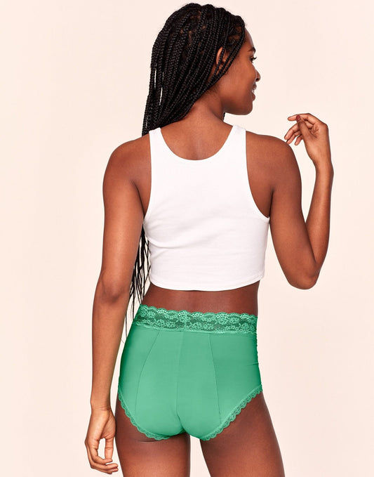 Joyja Amelia period-proof panty in color Jade Cream and shape high waisted