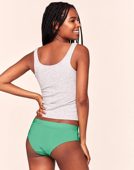 Joyja Cindy period-proof panty in color Jade Cream and shape cheeky