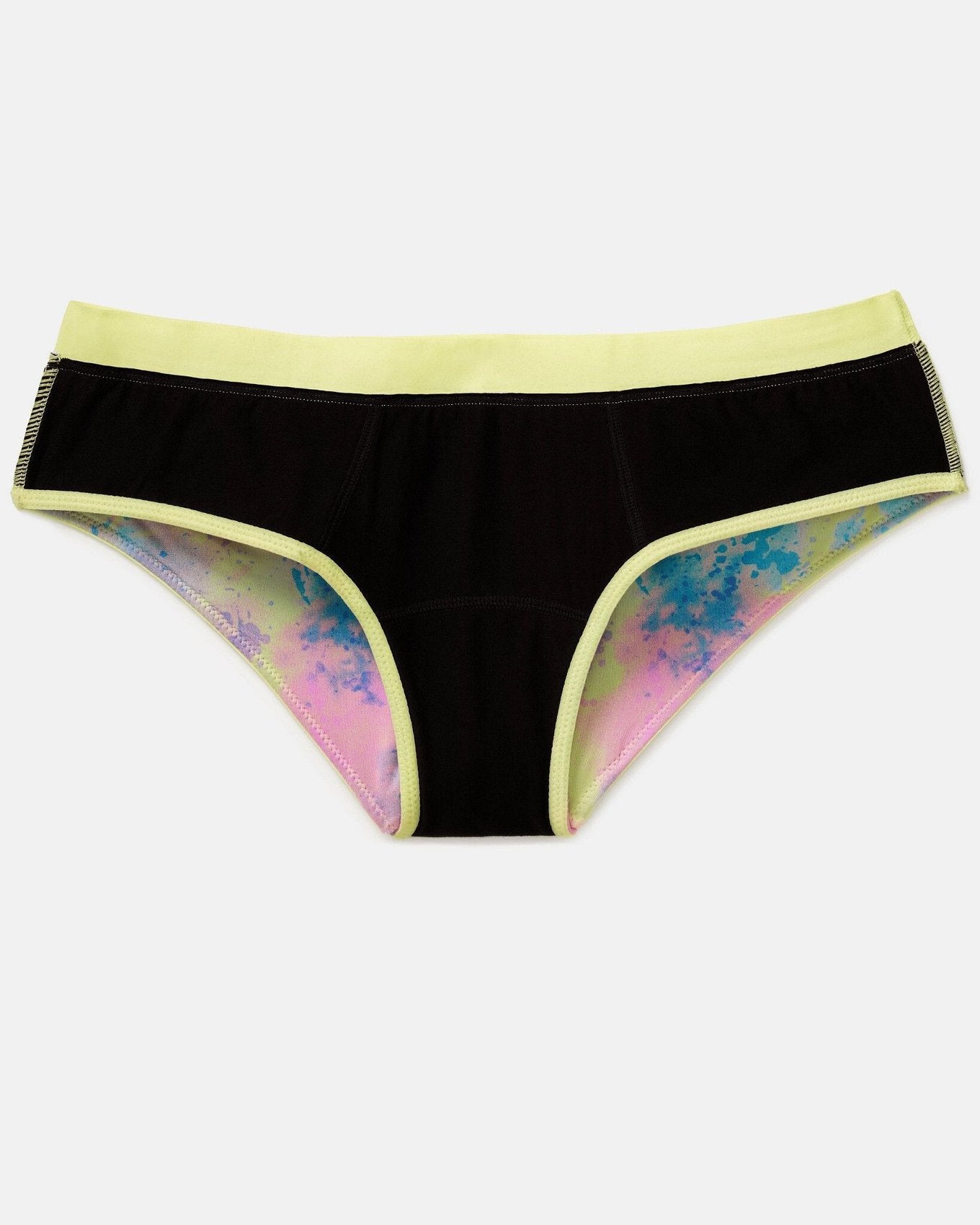 Joyja Cindy period-proof panty in color Melted Tie Dye C02 and shape cheeky