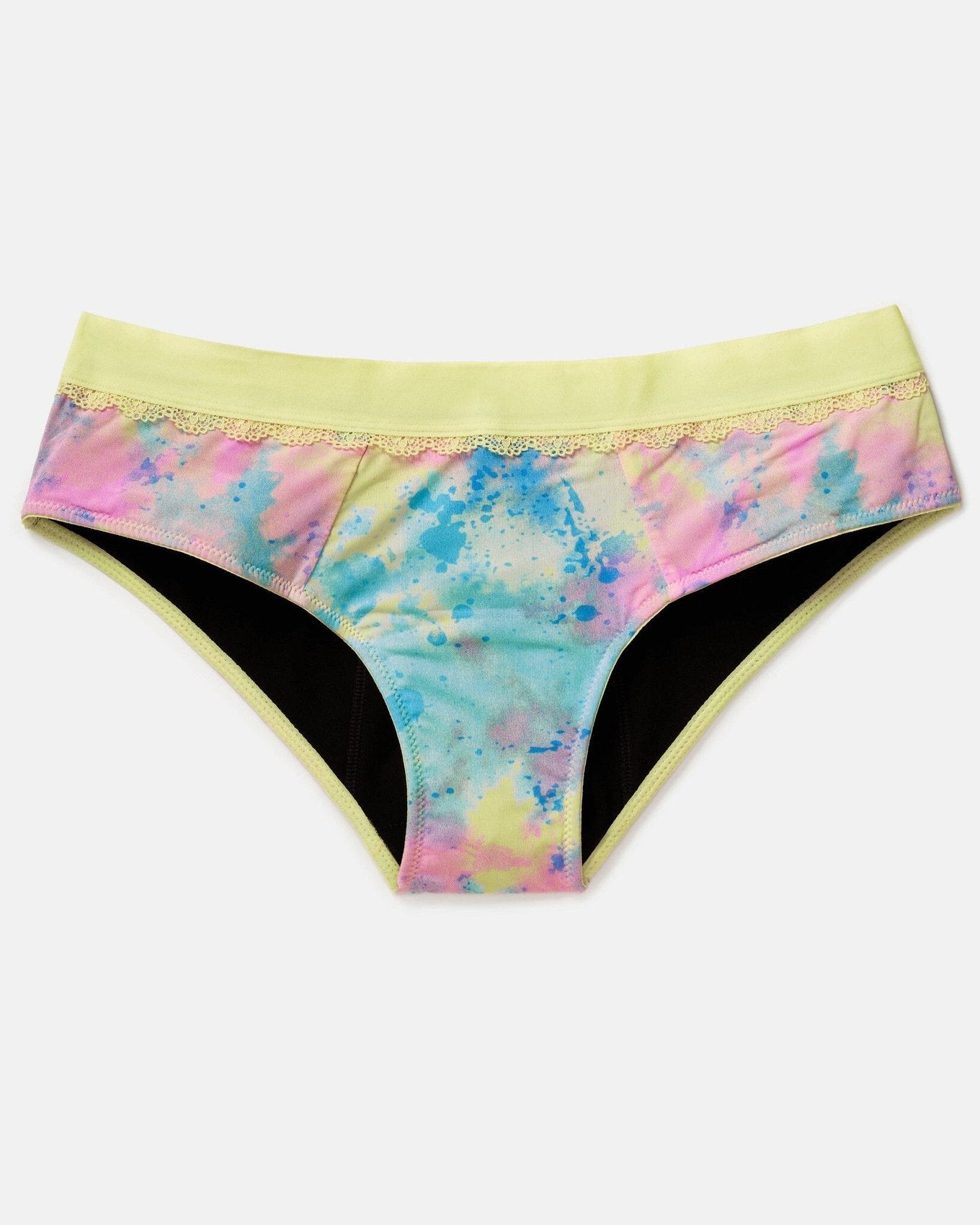 Joyja Cindy period-proof panty in color Melted Tie Dye C02 and shape cheeky
