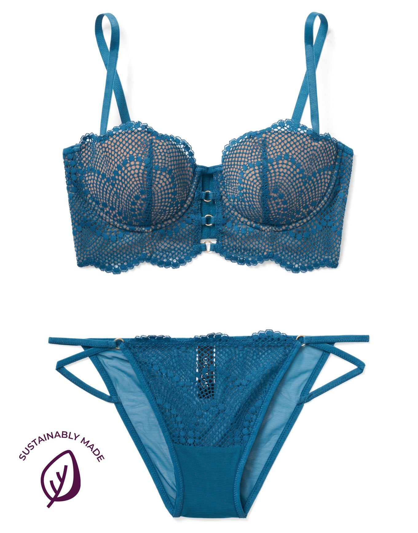 Adore Me Margaritte Push-Up Balconette in color Blue Sapphire and shape balconette