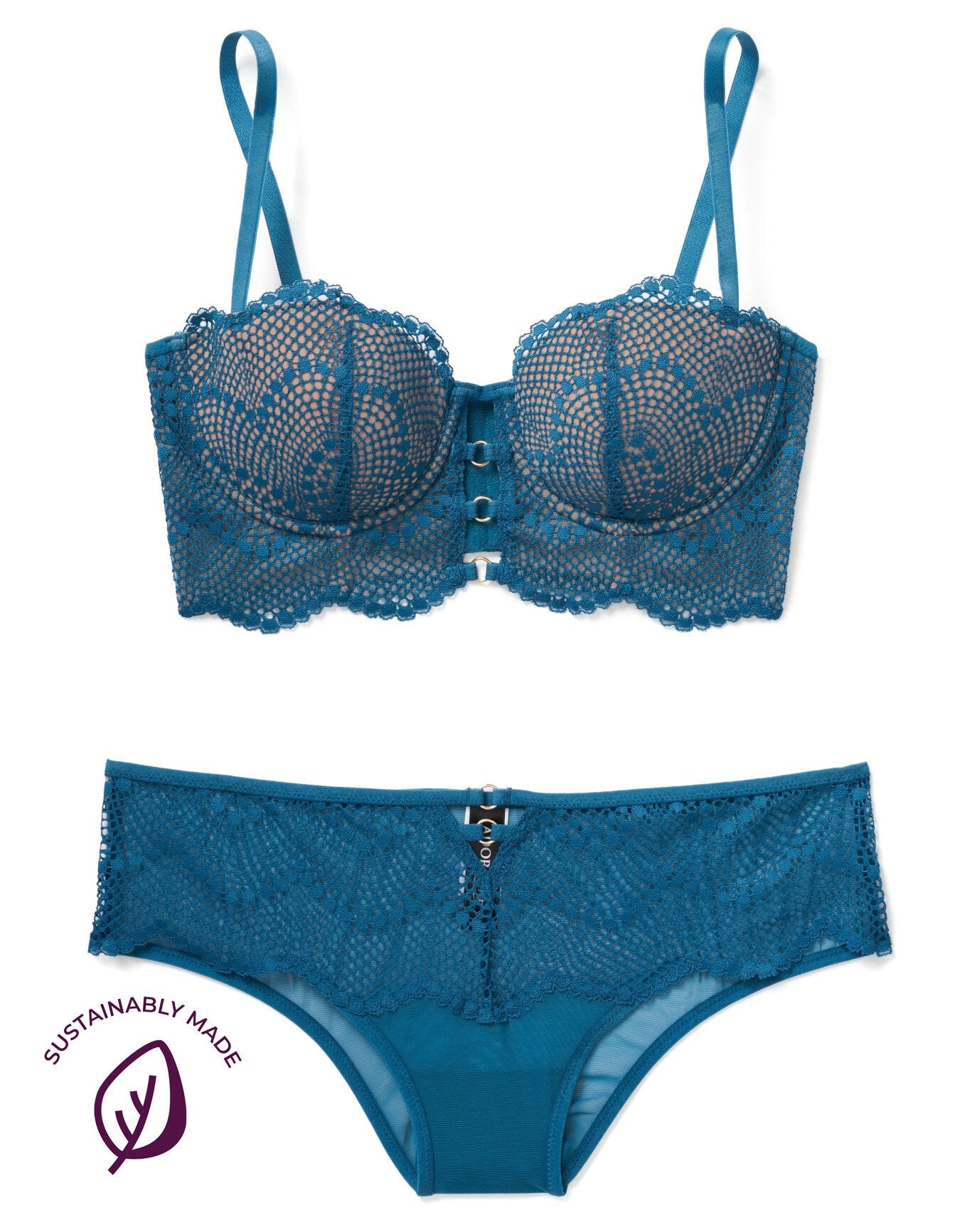 Adore Me Margaritte Push-Up Balconette in color Blue Sapphire and shape balconette