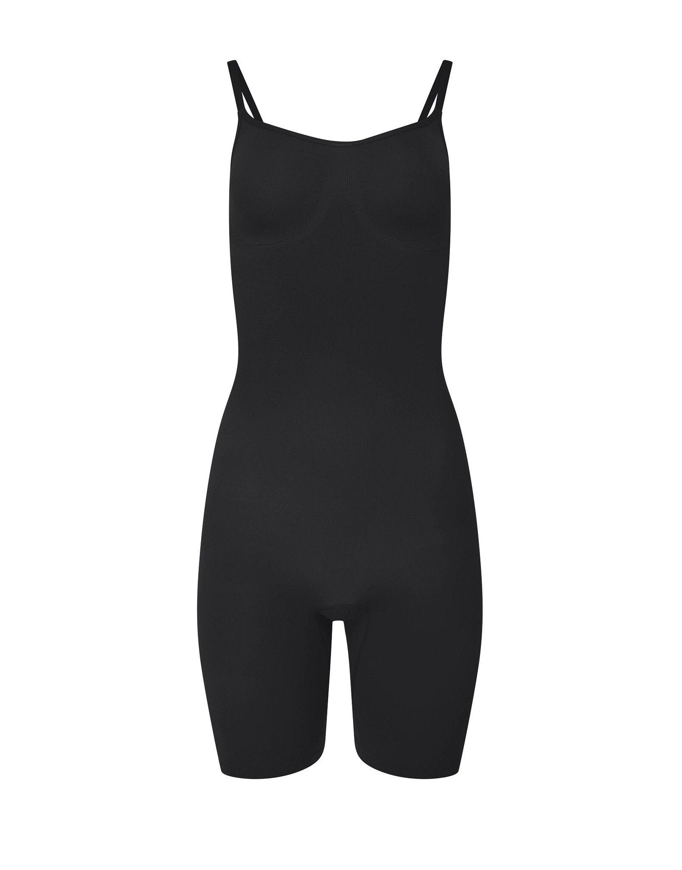 nueskin Analise High-Compression Bodysuit in color Jet Black and shape bodysuit