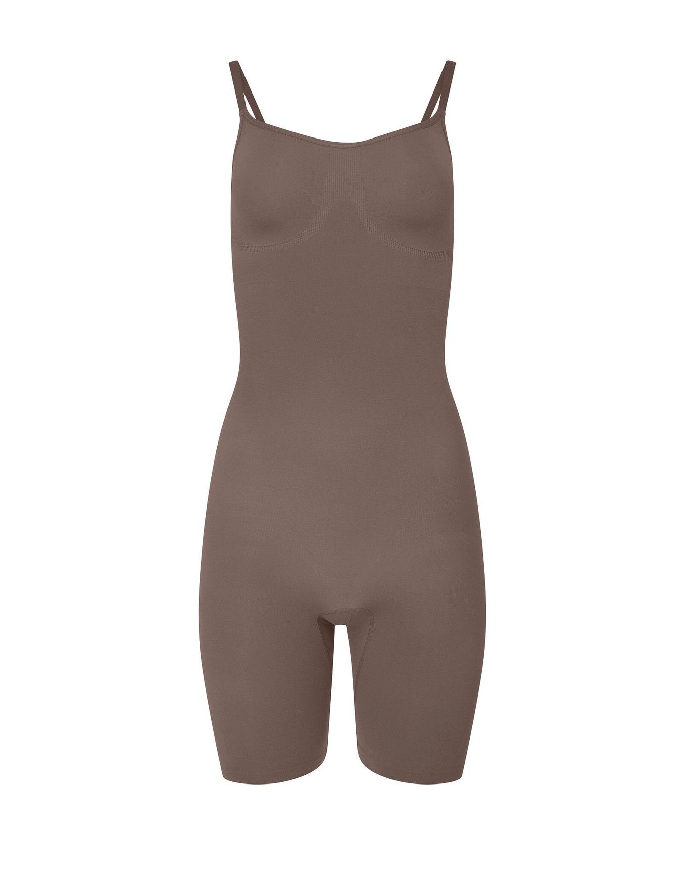 nueskin Analise High-Compression Underbust Bodysuit in color Deep Taupe and shape bodysuit
