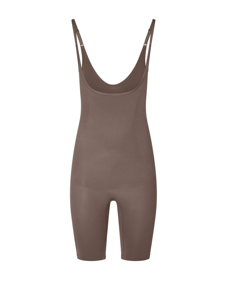 nueskin Braelynn High-Compression Underbust Bodysuit in color Deep Taupe and shape bodysuit