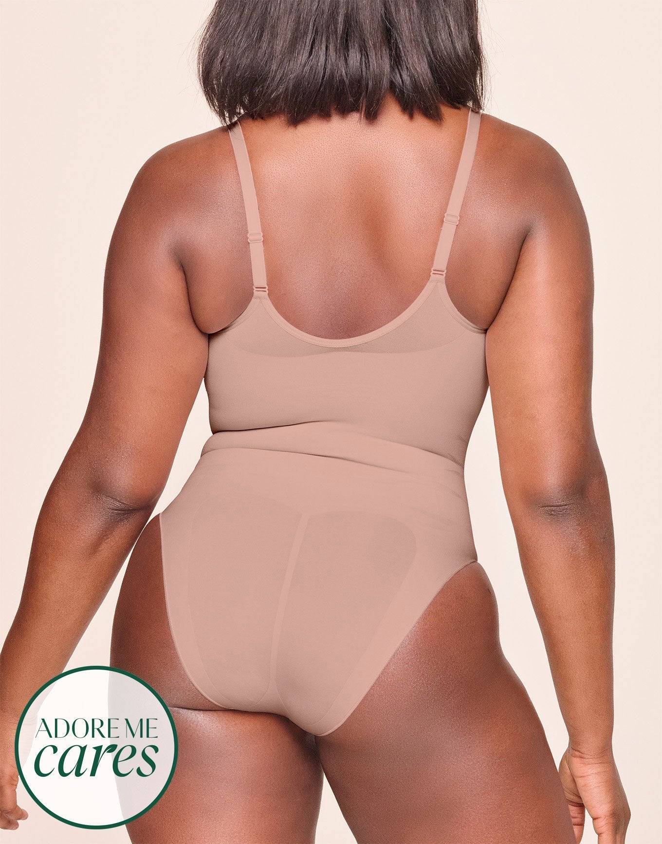 nueskin Cady High-Compression Cheeky Bodysuit in color Rose Cloud and shape bodysuit