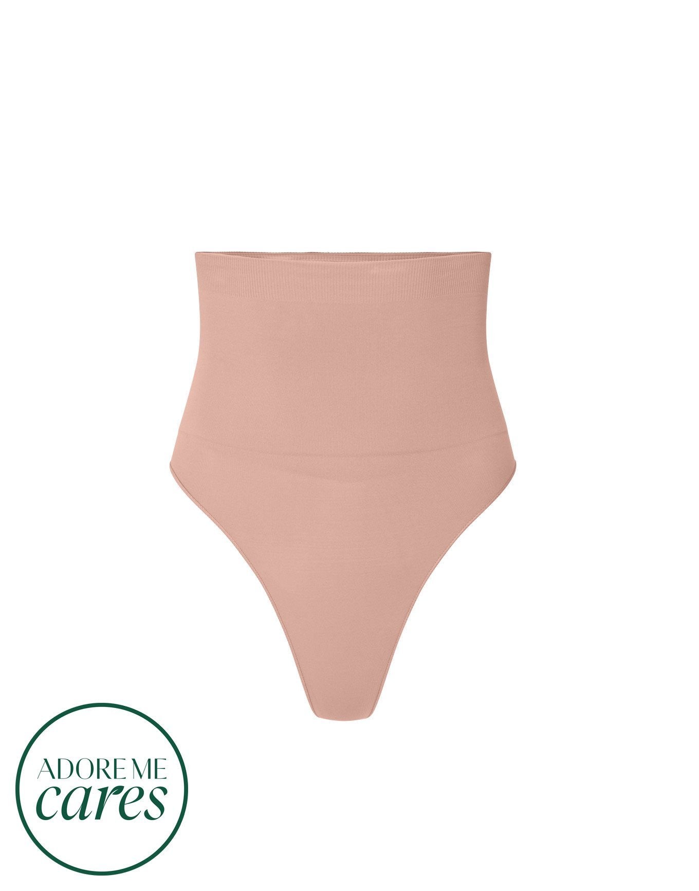 nueskin Elodie High-Compression High-Waist Thong in color Rose Cloud and shape thong