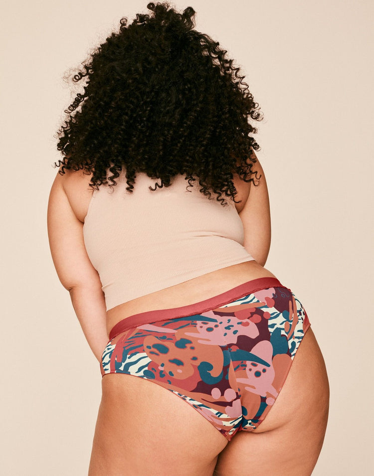 Joyja Cindy period-proof panty in color Wild Heart C01 and shape cheeky