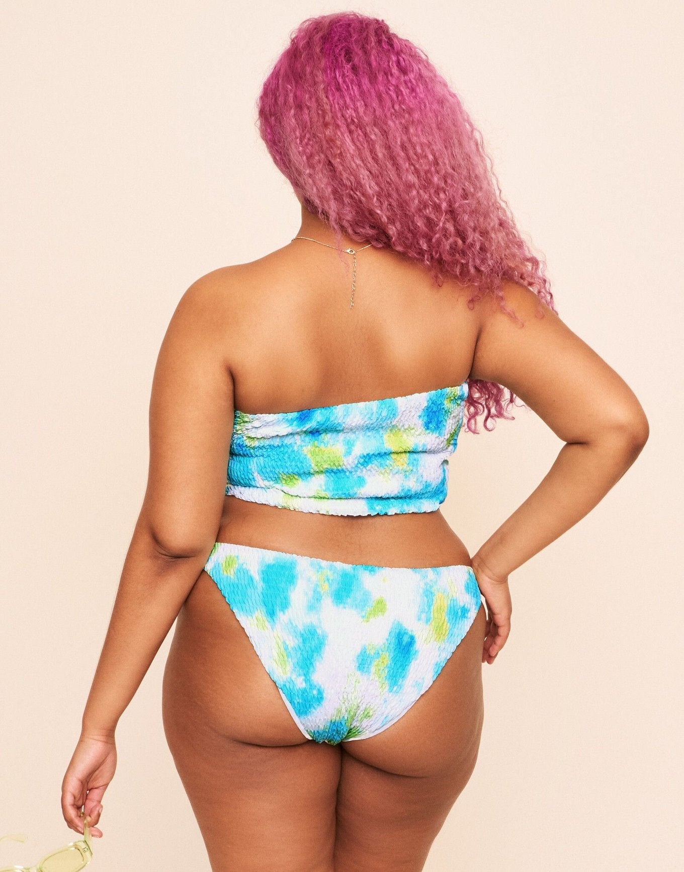 Earth Republic Arlette Smocking Bandeau Top Swim Top in color PR171261 - Opt01 and shape bikini