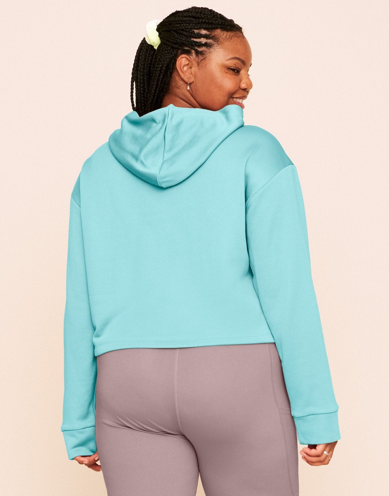 Earth Republic Myah Escape Luxe Hoodie Cropped Hoodie in color Island Paradise and shape hoodie