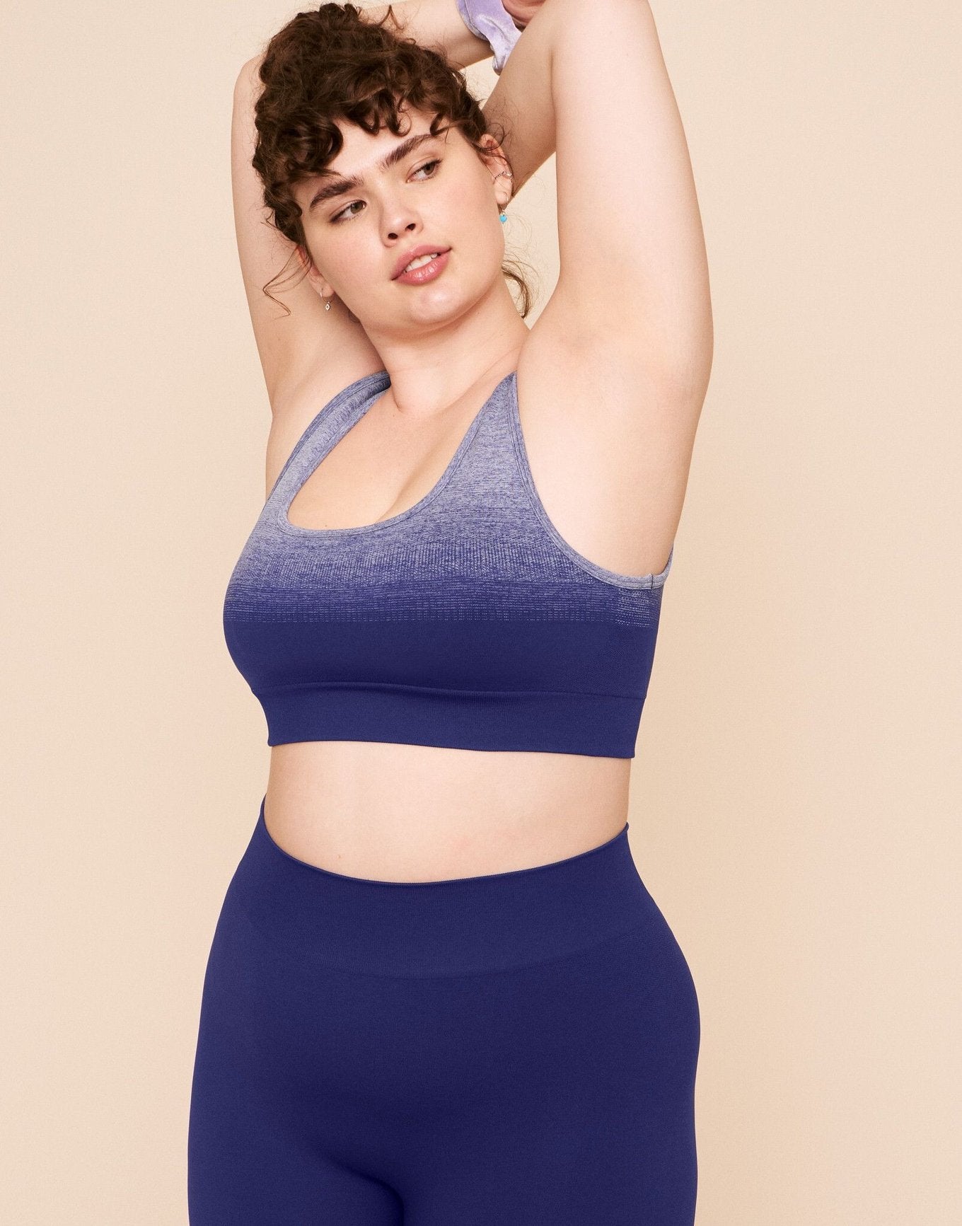 Earth Republic Maeve Ombre Sports Bra Sports Bra in color Solid 02 - Ombre Navy and shape sports bra