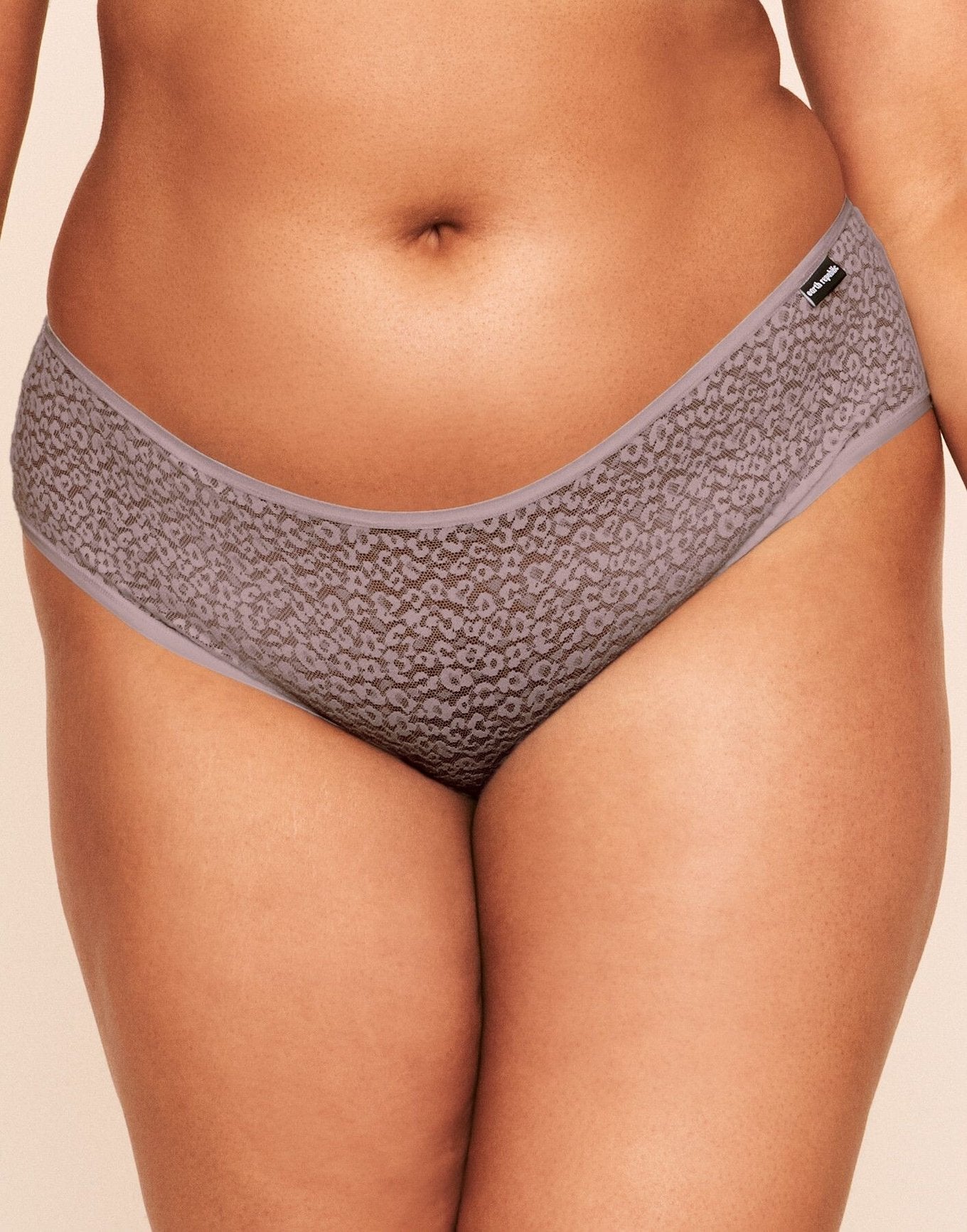 Earth Republic Billie Lace Lace Cheeky in color Deauville Mauve and shape cheeky