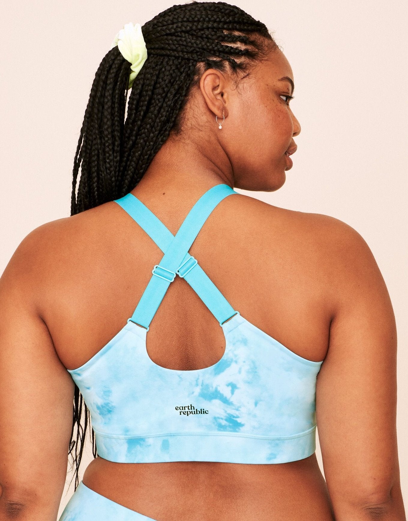 Earth Republic Evie Mid-Support Sports Bra Sports Bra in color Wash (Sports Print 3) and shape sports bra