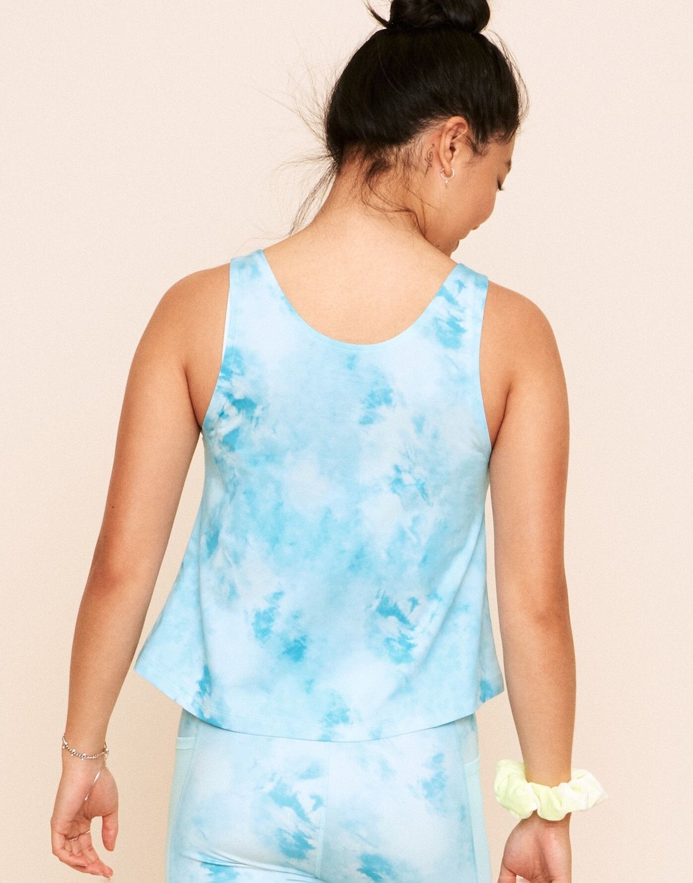 Earth Republic Micah Cropped Tank Cropped Tank in color Wash (Sports Print 3) and shape tank
