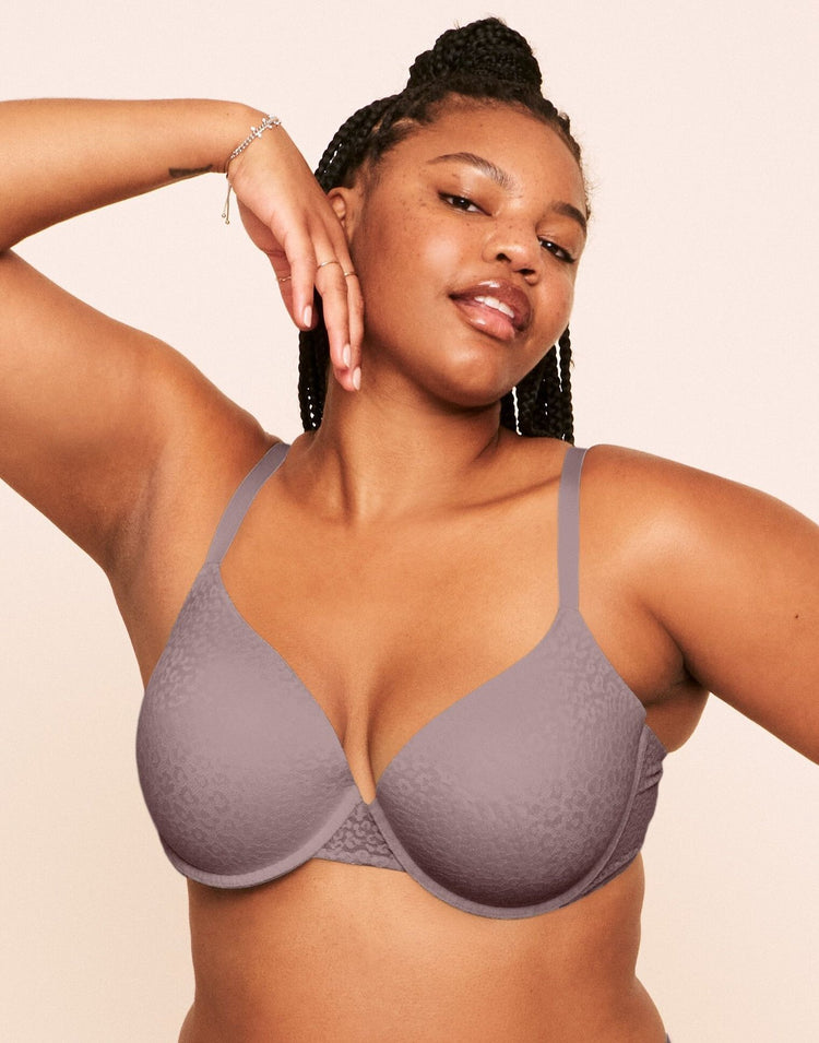 Earth Republic Dayana Lace Push Up Bra Lace Bra in color Deauville Mauve and shape plunge