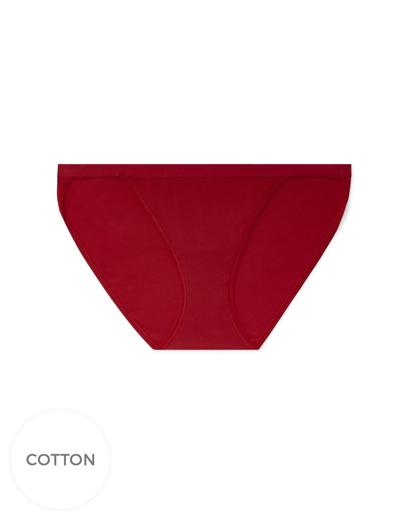 Adore Me Diana Ribbed Cotton Bikini in color Desire 99O0 and shape bikini
