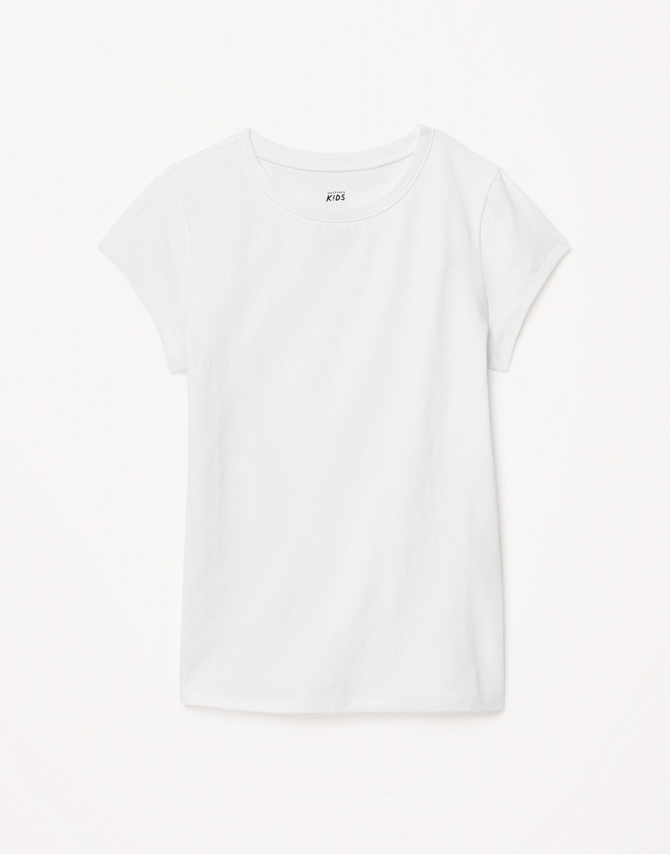 Outlines Kids Adalene in color Bright White and shape t-shirt