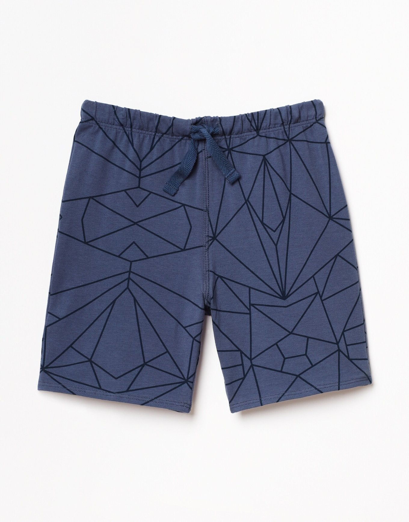 Outlines Kids Nolan in color Blue Geo and shape shorts