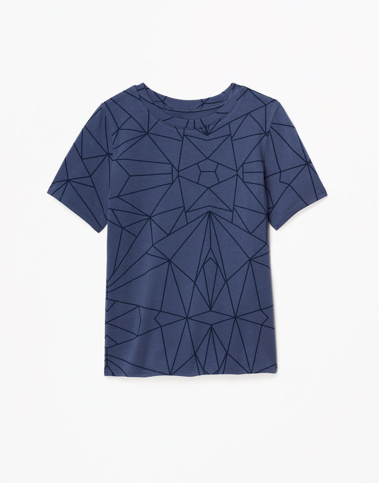 Outlines Kids Ryder in color Blue Geo and shape t-shirt