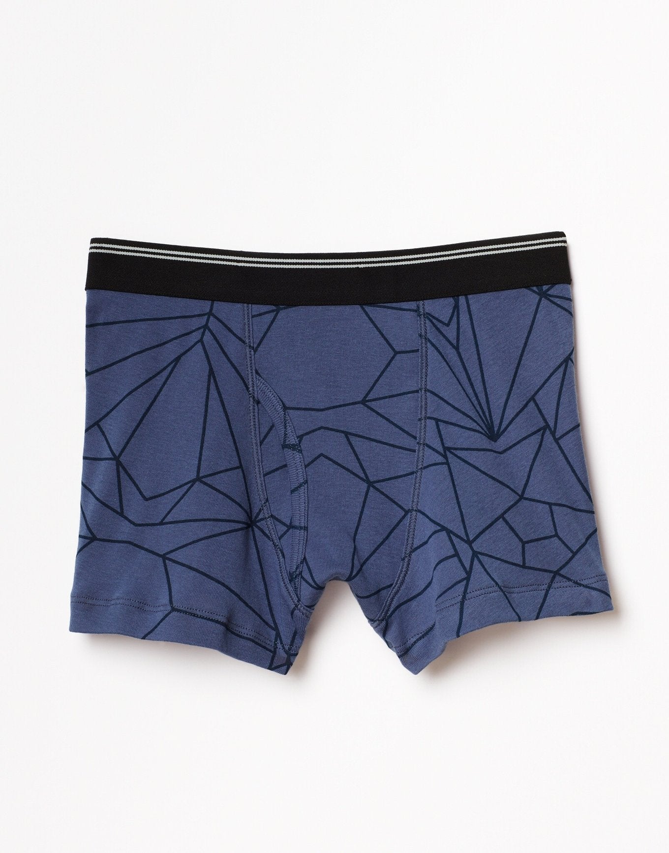 Outlines Kids James in color Blue Geo and shape boxer