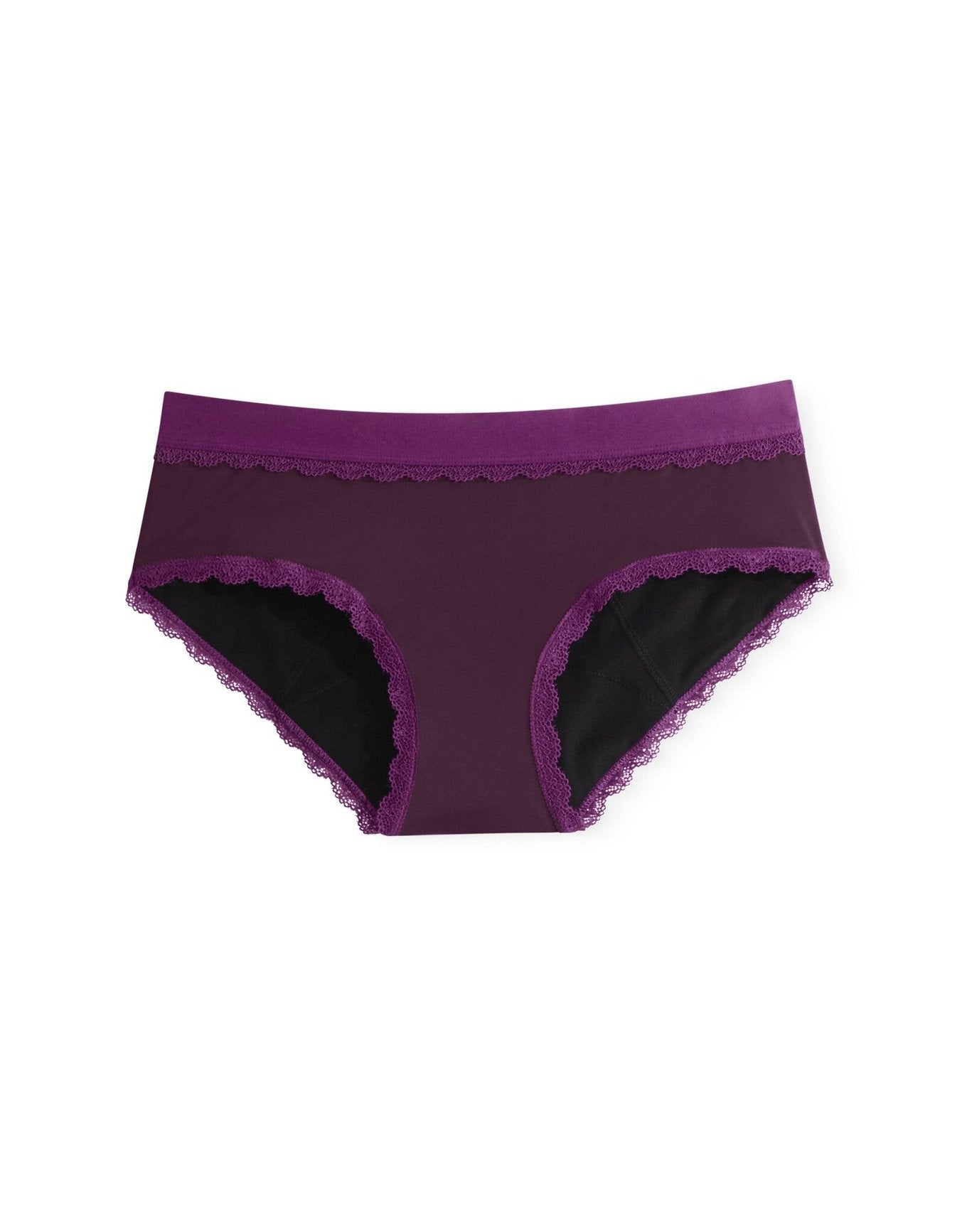 Joyja Olivia period-proof panty in color Potent Purple and shape hipster