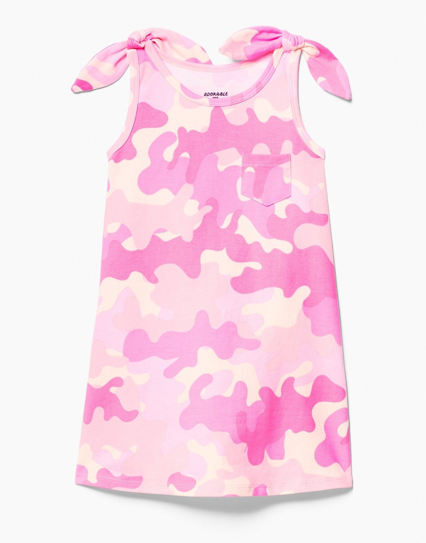 Outlines Kids Zoey in color Pink Camo and shape knee length