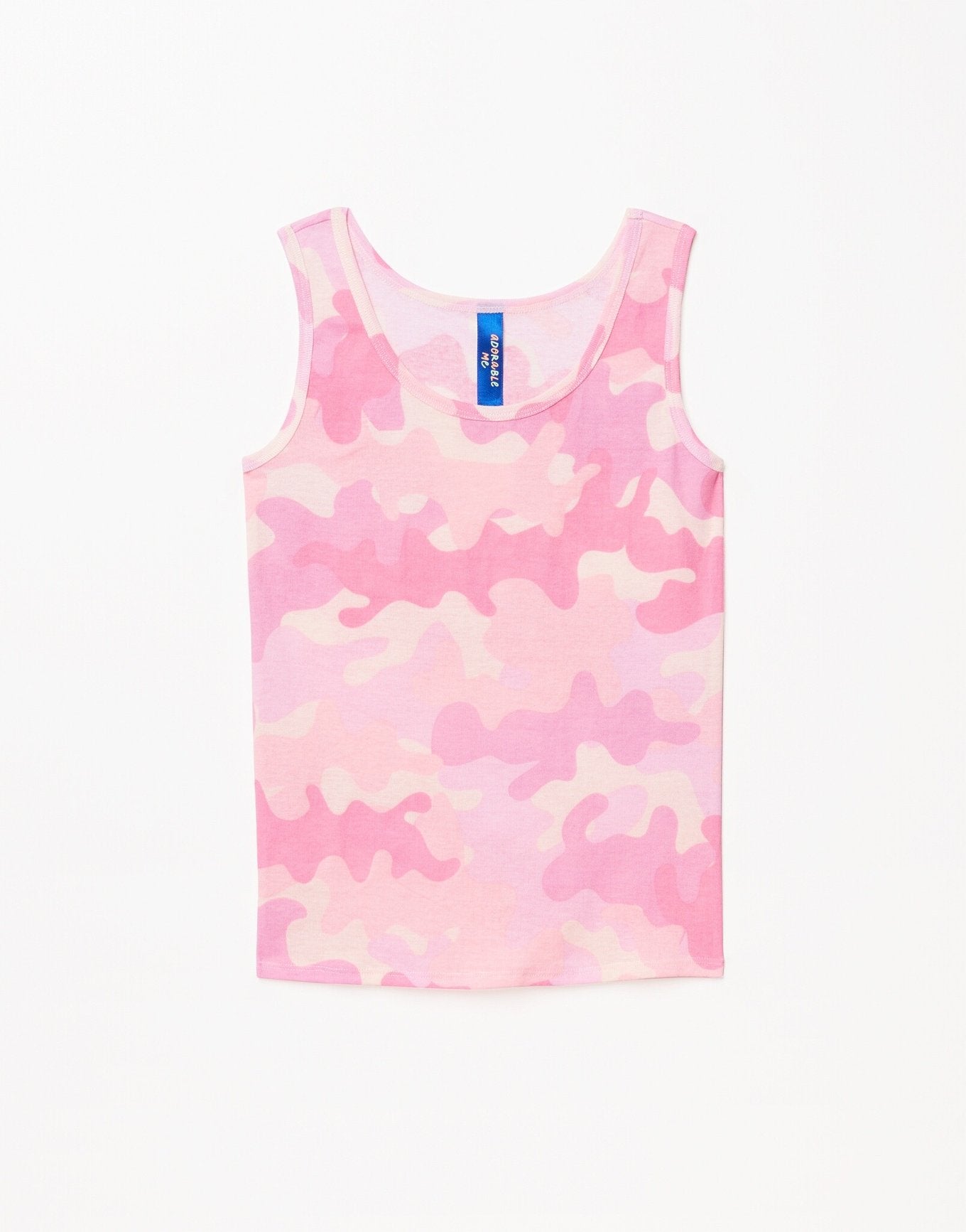 Outlines Kids Arinna in color Pink Camo and shape tank