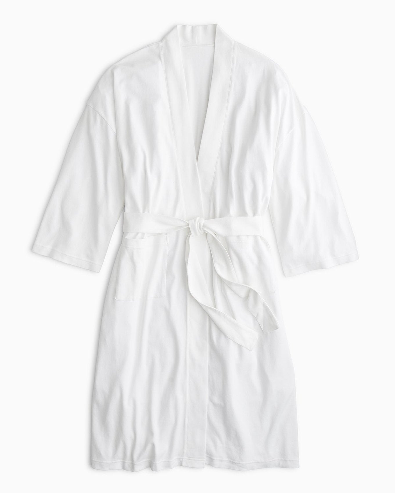 YesAnd Organic Knit Robe Knit Robe in color Bright White and shape robe