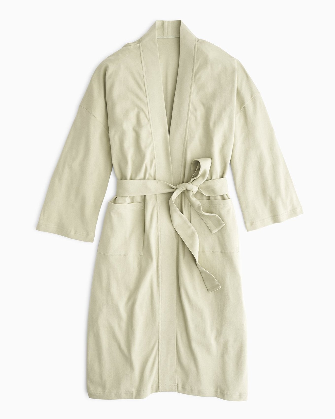 YesAnd Organic Knit Robe Knit Robe in color Tea and shape robe